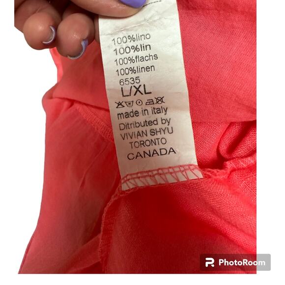 Vivian Shyu pink lagenlook dress sleeveless casual lightweight SZ M/L - Picture 5 of 5